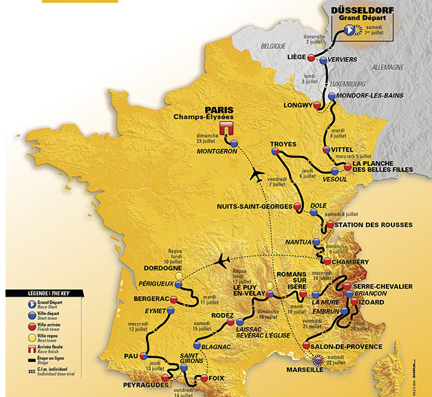 Tour de France Strecke 2017